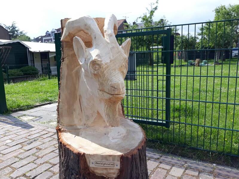 Landgeit, carving van Rob Peters