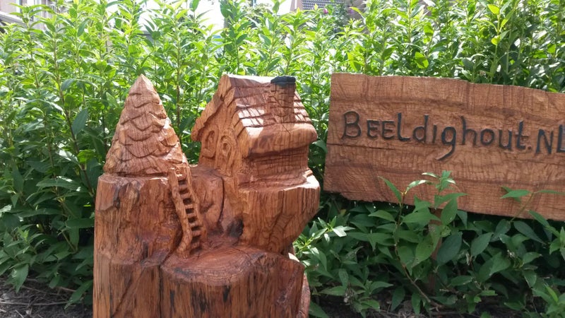 kabouterhuis van eikenhout