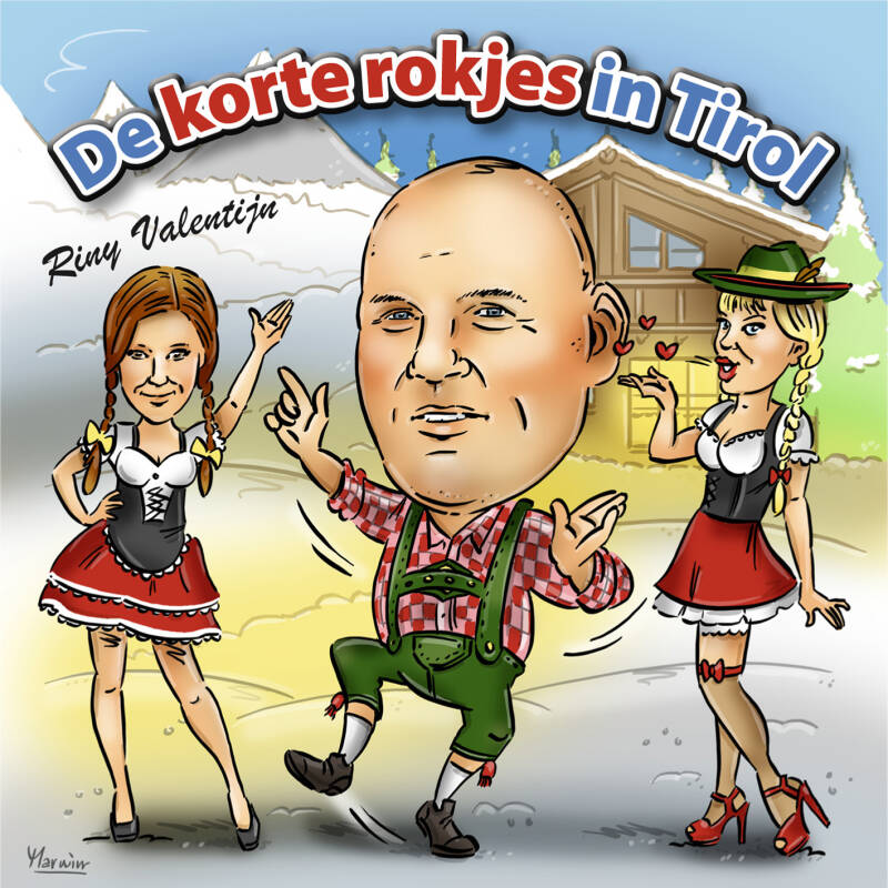 Karikatuur zanger