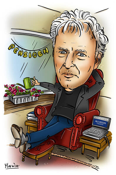 Karikatuur pensioen