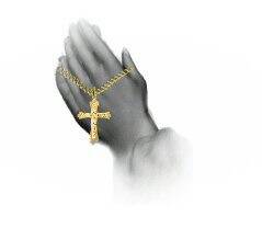 HAND MET KRUISJE AAN KETTING