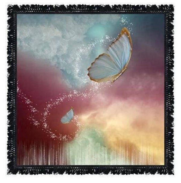 Altaarkleed Vlinder 60X60 cm van 100 % katoen uit India