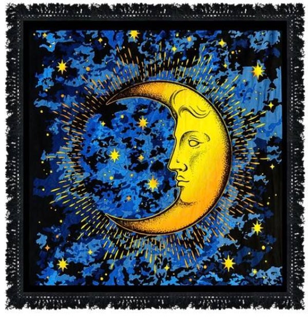 Katoenen Altaarkleed Maan & Sterrenhemel – 60x60 cm