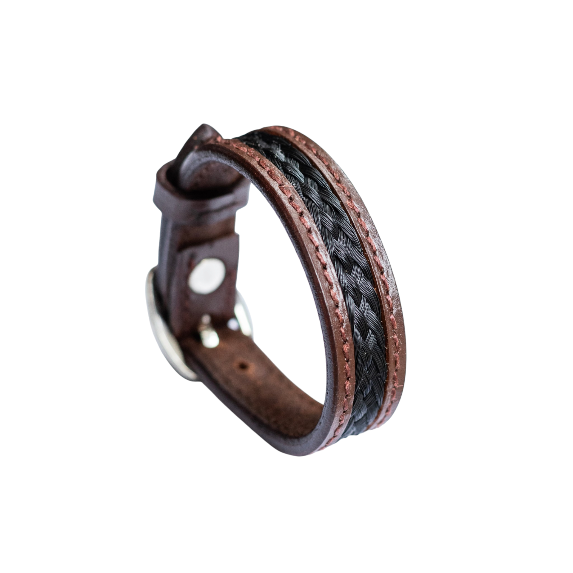 Leren armband BRUIN