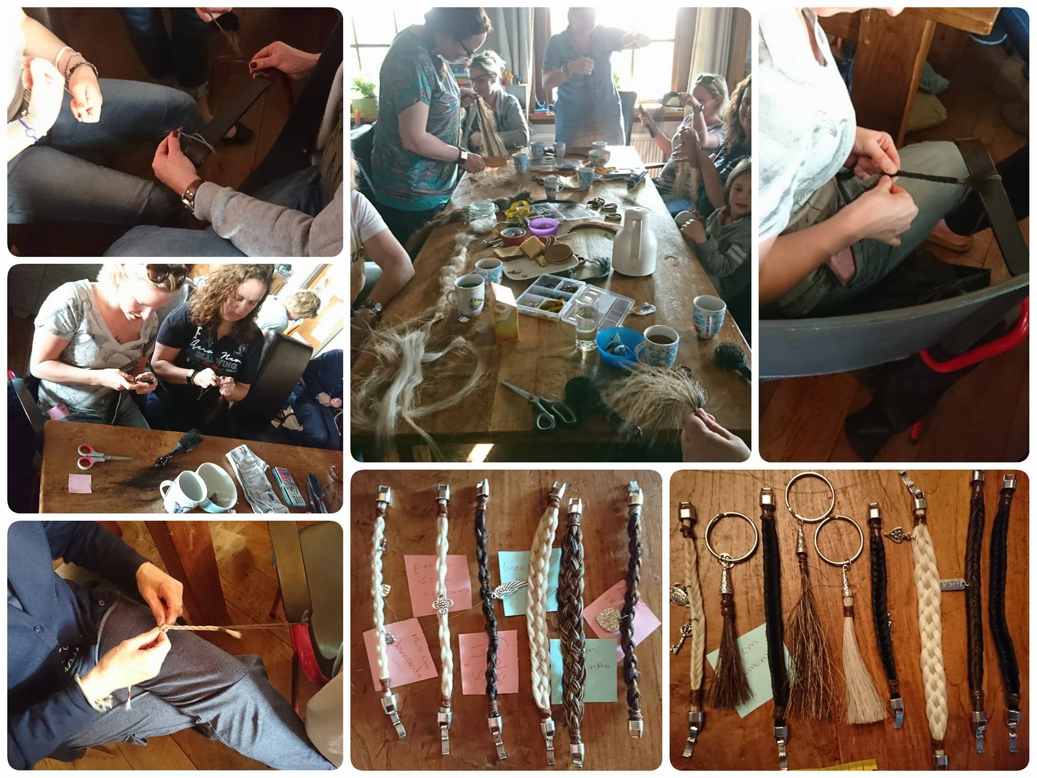 Vorige week workshop in Rijnsaterwoude Www.armbandpaardenhaar.nl/workshops