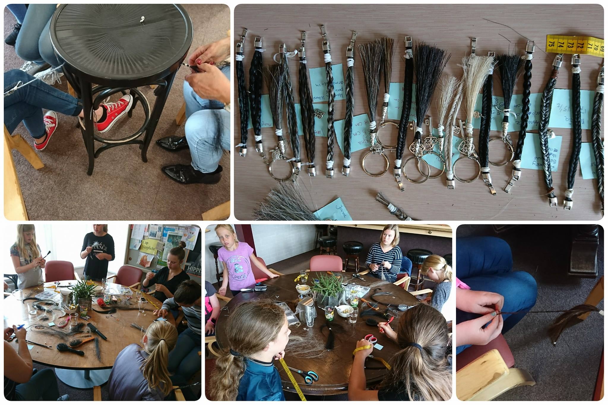 Workshop in Annen van enkele weken geleden! Www.armbandpaardenhaar.nl/workshops