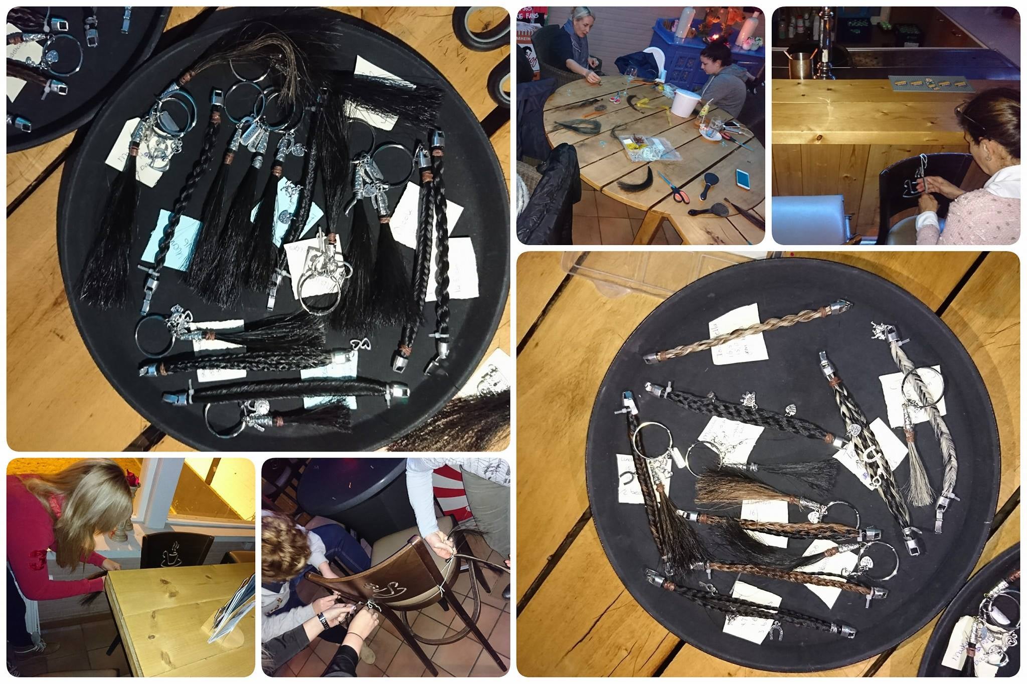 De workshop in landgraaf was weer een geslaagde avond! Iedereen een armband met sleutelhanger! Dat kost dus maar €20,- als je deelneemt aan een workshop. Alleen een armband maken kost €15,-