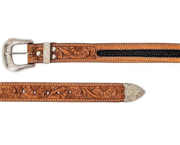 Leren western style riem