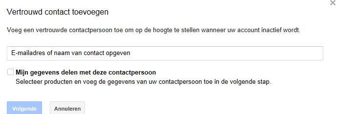 vertrouwd contact toevoegen