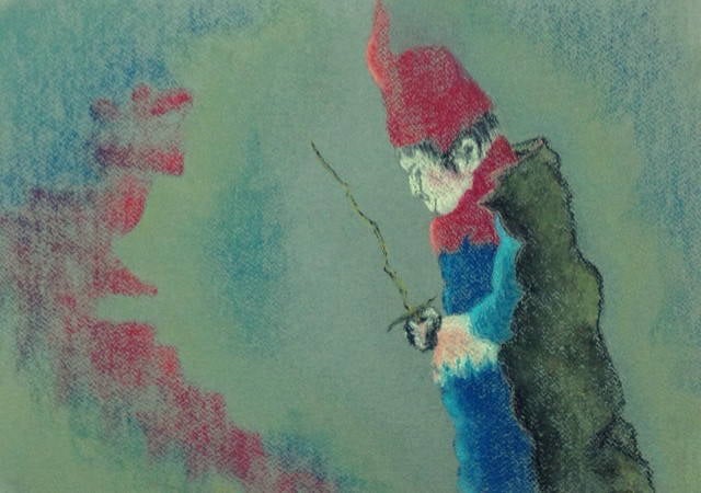 Huzaar II (2012)  pastelkrijt op papier 28x35cm 