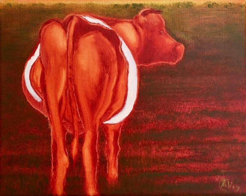 Lakenvelder, olieverf op doek, 24x30cm (eigen collectie)