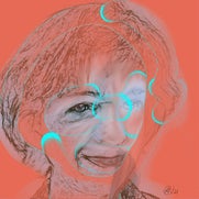 Zelfportret op iPad: Veranderende stemmingen I