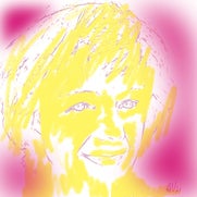 Zelfportret op iPad: Veranderende stemmingen V