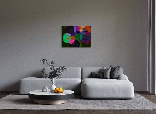 voorbeeld van digitale kunst in interieur