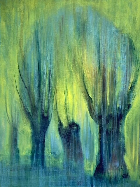 schilderij van bomen