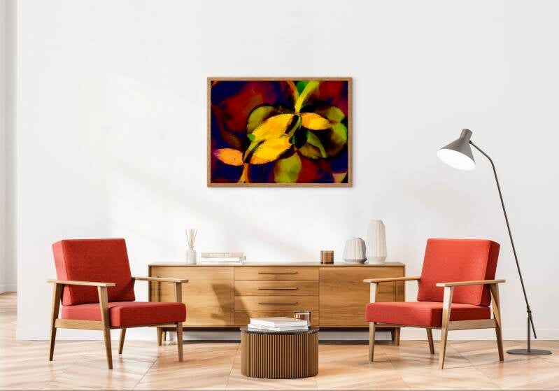 Digitale kunst in interieur.