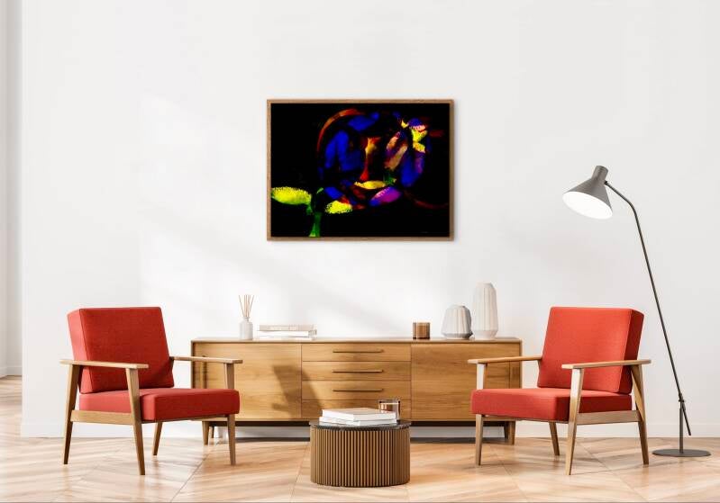 Digitale kunst in interieur.