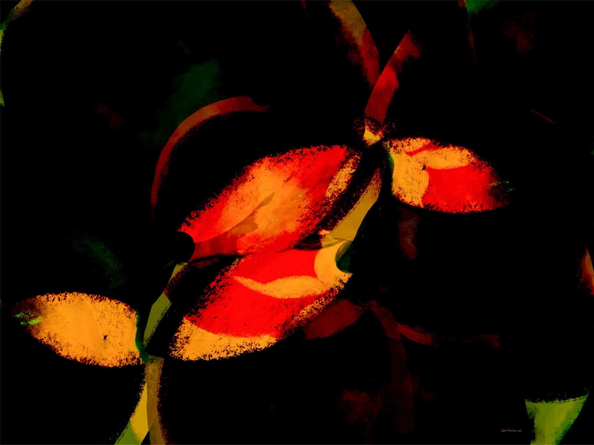 schilderij van bloemen
