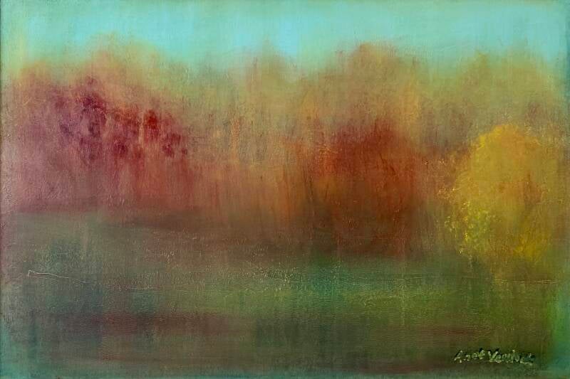 Herfstkleuren, olieverf op paneel, 40x60cm