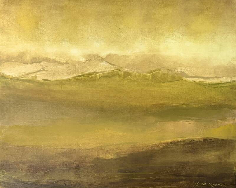 The Golden Hour, olieverf op gessobord, 40x50cm