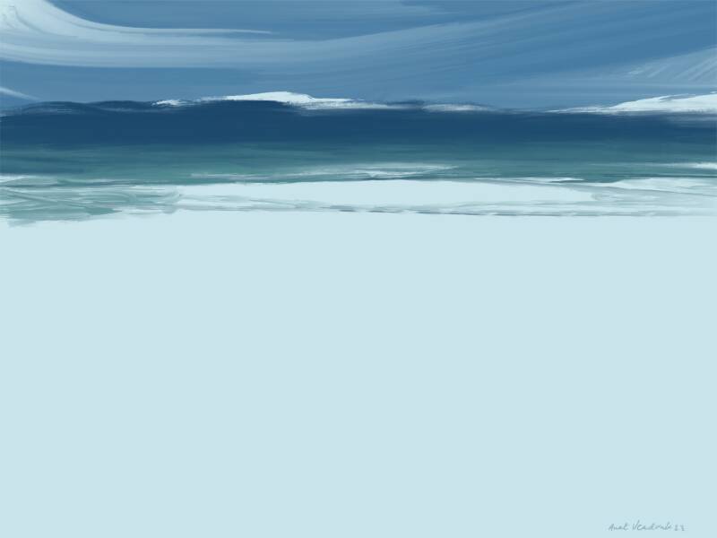 Bevroren meer, digitale kunst, 60x80cm (verkocht)