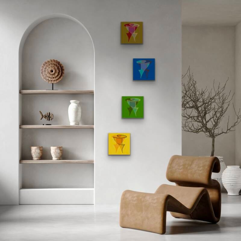 Voorbeeld van digitale kunst in interieur