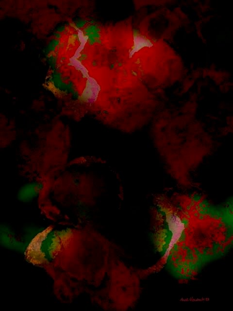 Crystal Growth III (digitale kunst) 80x60cm