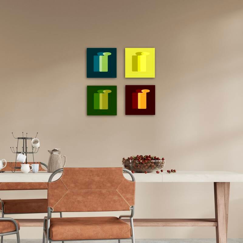 Voorbeeld van digitale kunst in interieur