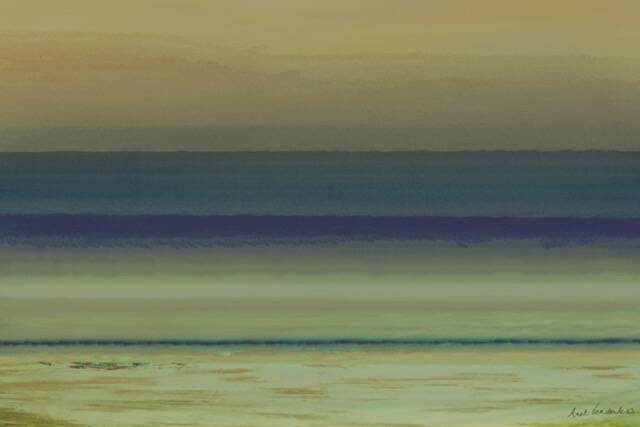 Abstract zeegezicht, digitale kunst, 60x90cm