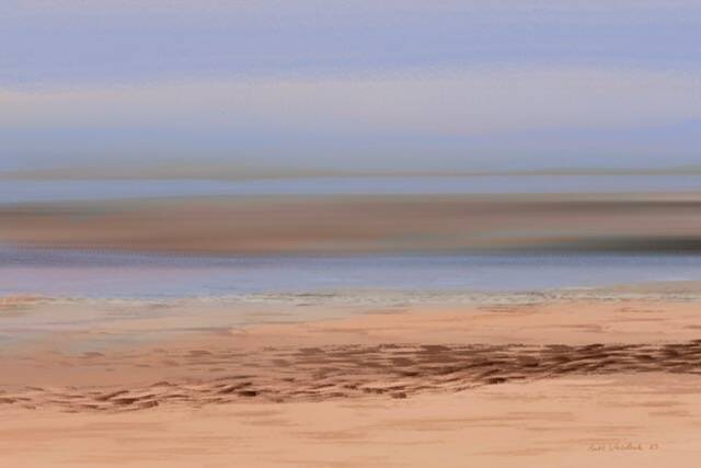 Zandbanken, digitale kunst, 60x90cm