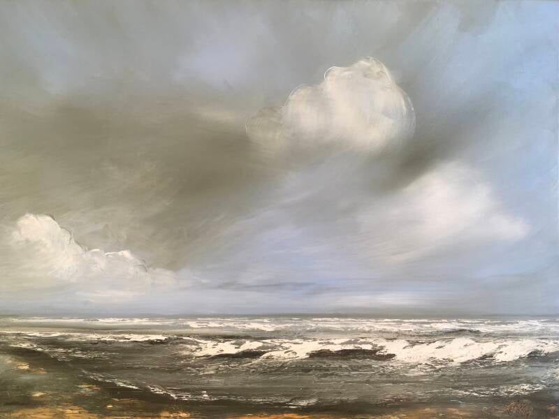 De Noordzee, olieverf op doek, 60x80cm (verkocht)