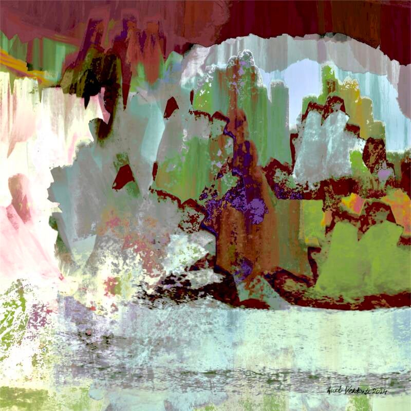 Oude holle boom, digitale kunst, 30x30cm