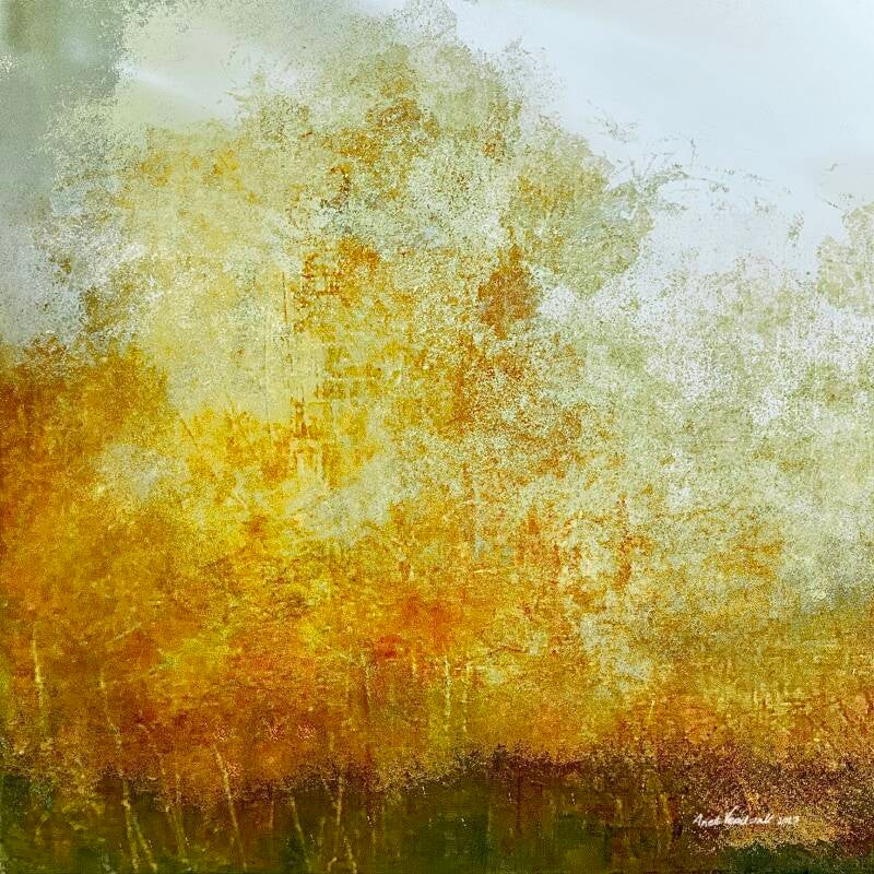 Herfstgloed, digitale kunst, 30x30cm