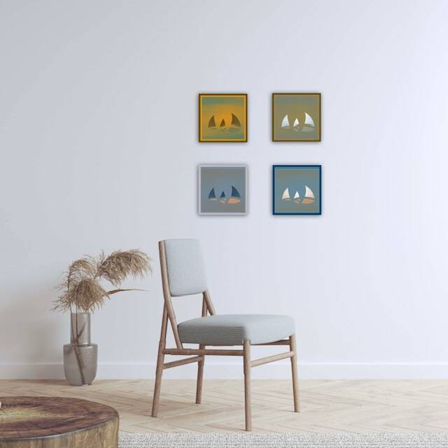 Voorbeeld van digitale kunst in interieur