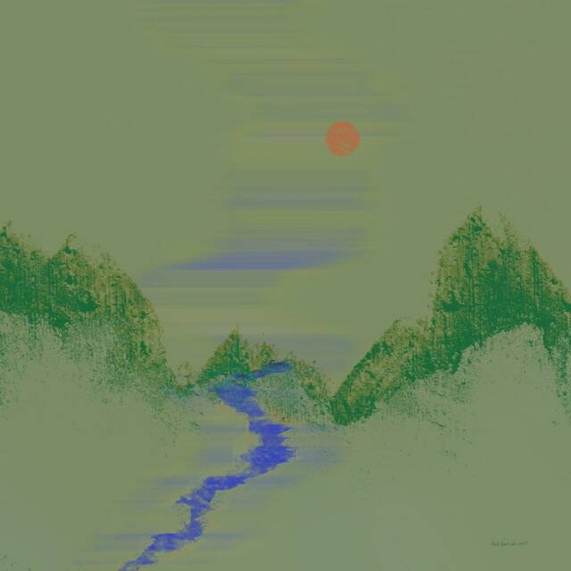 Marmerlandschap I (digitale kunst) 50x50cm