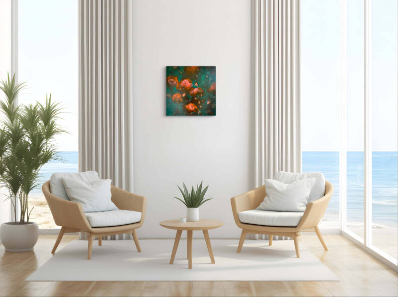 voorbeeld van schilderij in interieur