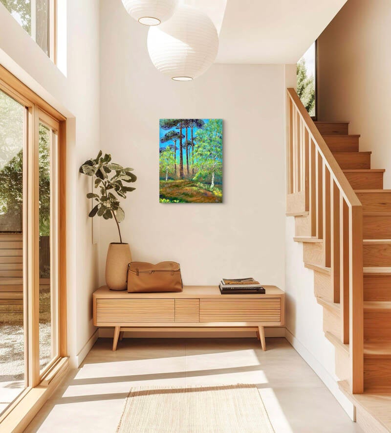 voorbeeld van schilderij in interieur