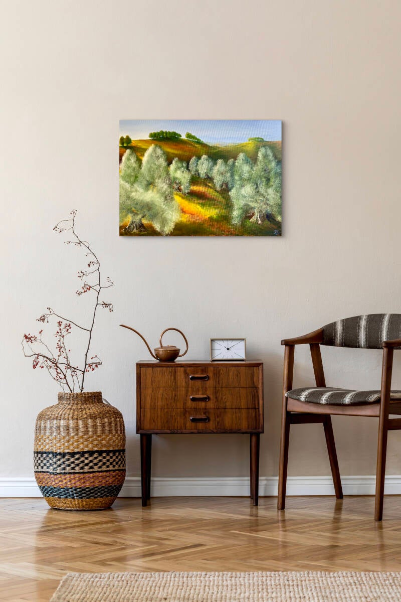 voorbeeld van schilderij in interieur