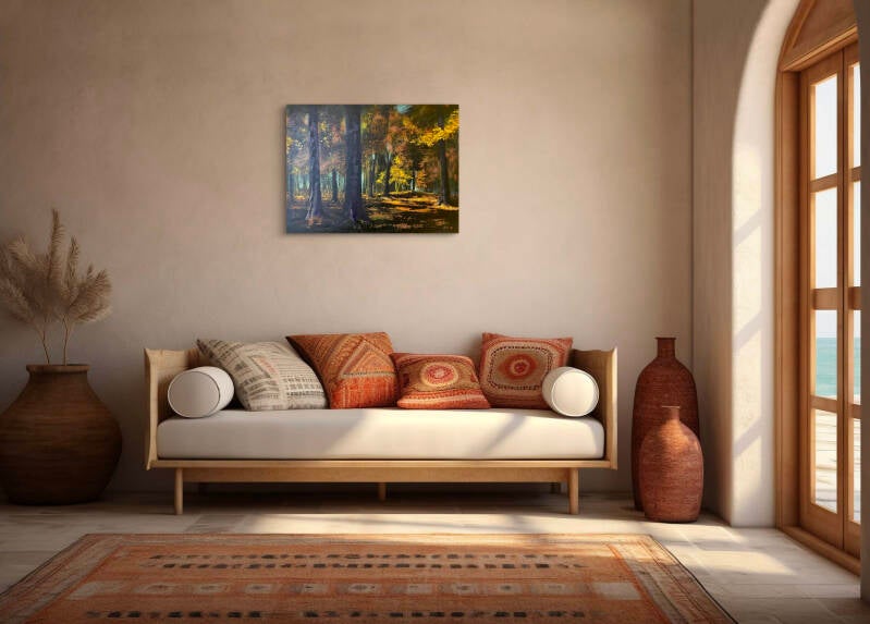 voorbeeld van schilderij in interieur