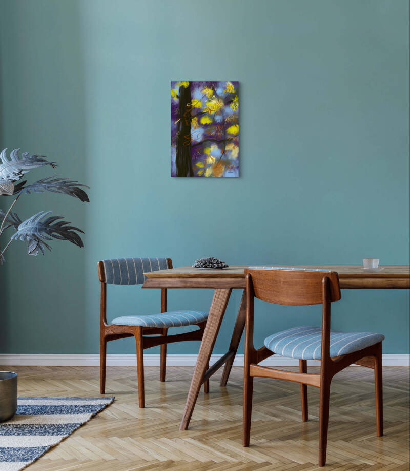 voorbeeld van schilderij in interieur