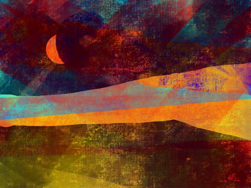 Maanlicht, digitale kunst, 30x40cm (verkocht)