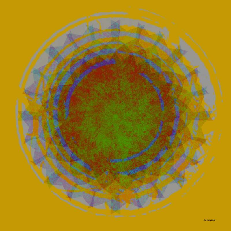 Imperfect roosvenster VII, digitale kunst, 50x50cm