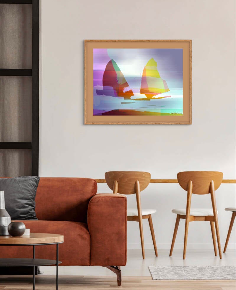 voorbeeld van digitale kunst in interieur