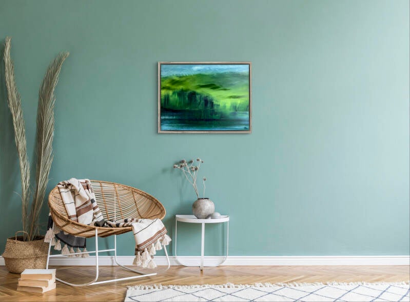 voorbeeld van schilderij in interieur