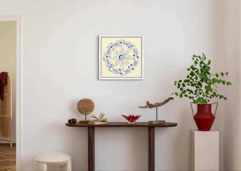 voorbeeld van digitale kunst in interieur