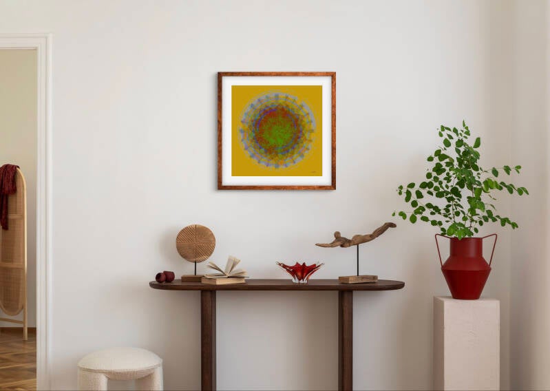 voorbeeld van digitale kunst in interieur