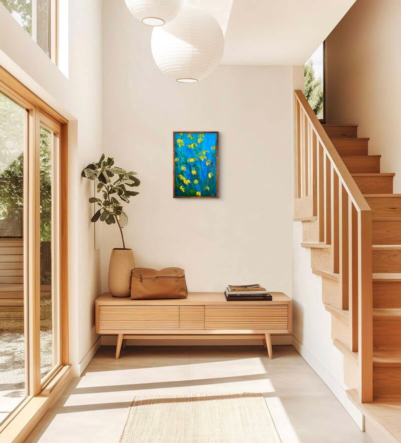 voorbeeld van schilderij in interieur