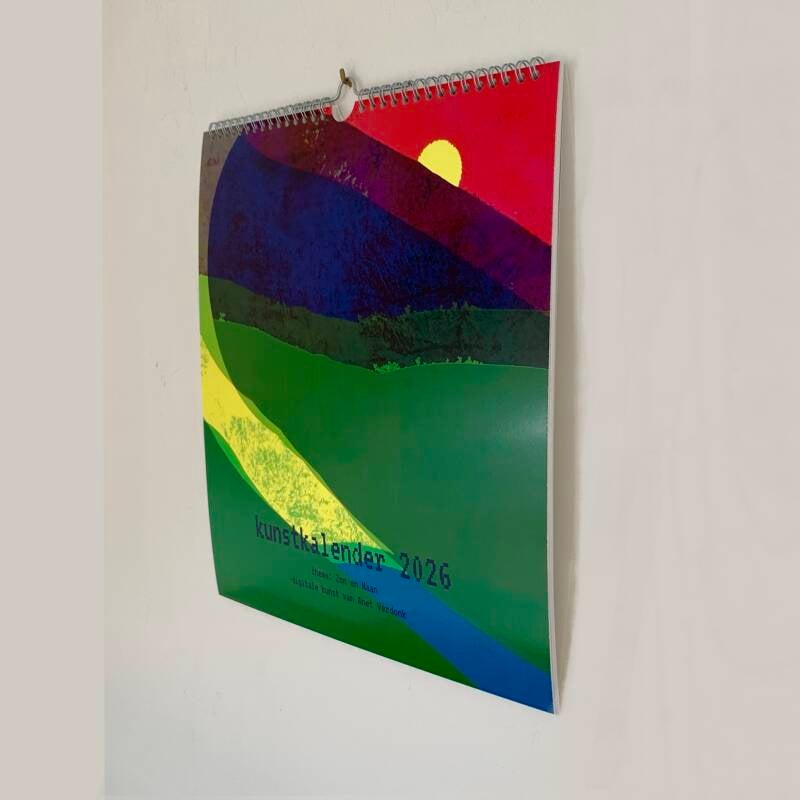 Kunstkalender 2026 landschappen geïnspireerd door Etel Adnan