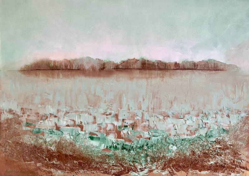 Olieverf op paneel, 50x70cm