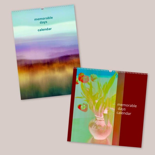 verjaardagskalenders | digitale kunst | formaat A3 of 30x30cm | memorable days calendar